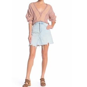 Free People Going Rogue Denim Skirt